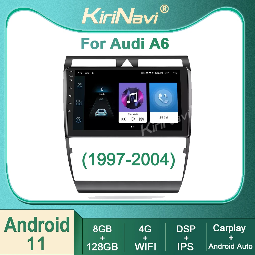 Android 11 Carplay для Audi A6 C5 1997-2004 S6 2 1999-2004 автомобильный радиоприемник мультимедийный