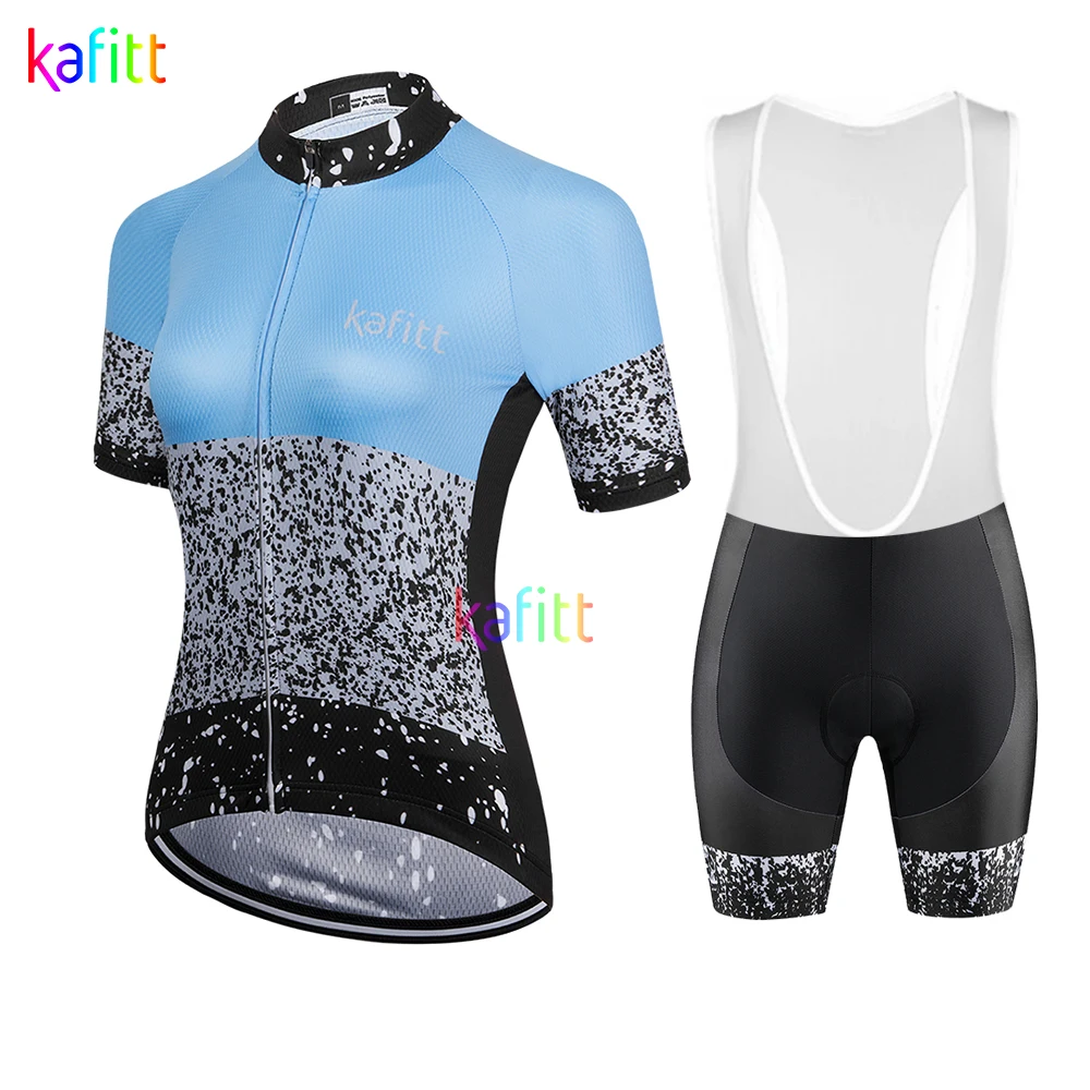 

Kafitt Women's Professional Short Cycling Jersey Bib Sets MTB Bike Clothing Conjunto Feminino Ciclismo Gel Bicycle Maillot Mujer