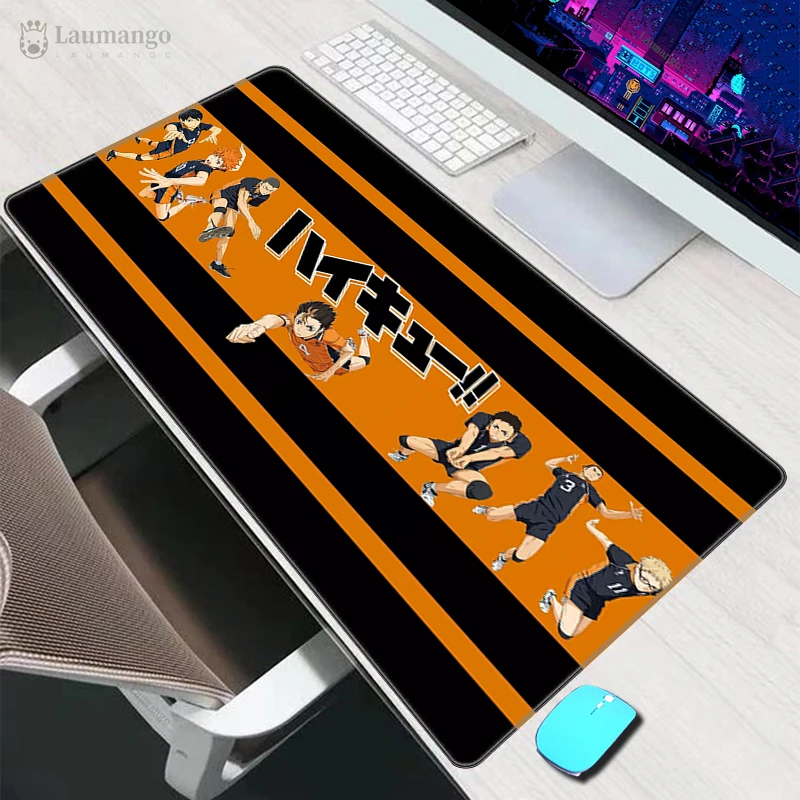 

Cartoon Cute Haikyuu Mouse Pad Gaming Accessories Dywan PC Gamer Mouse Mat Laptop Keyboard Desk Mat Tapis De Souris Big Mousepad