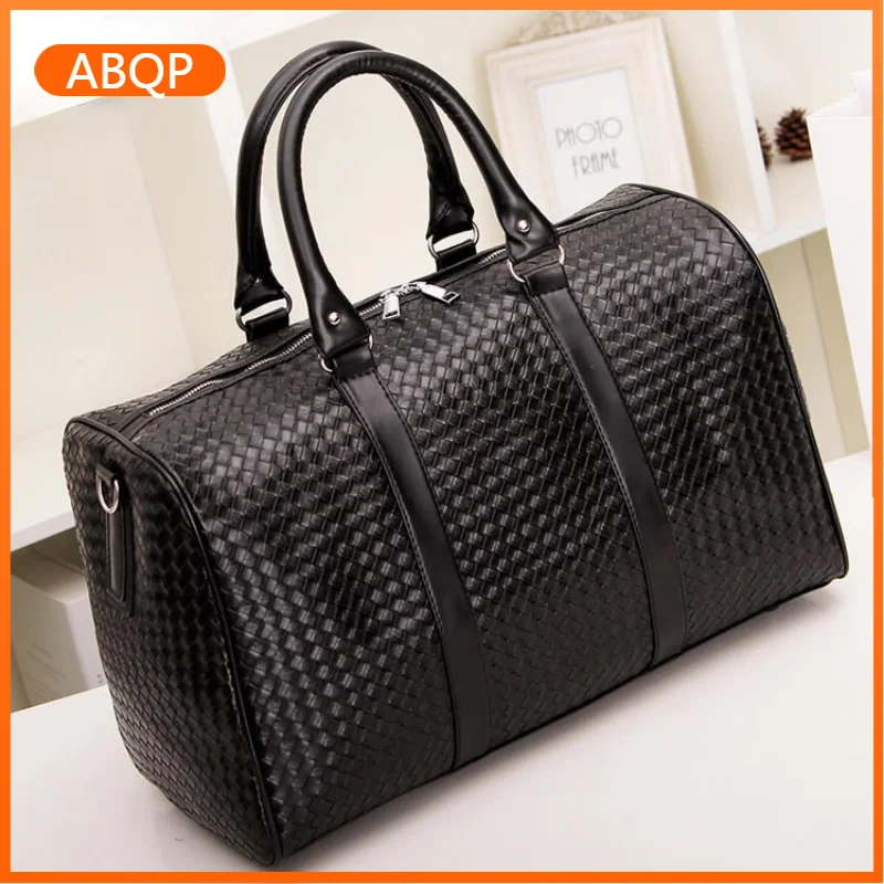 Woven Hand Travel Bags Large Capacity Men Shoulder 18 Inch Luggage Black Business Duffle Bag Women  شنط سفر كبيرة بعجلات  Mala