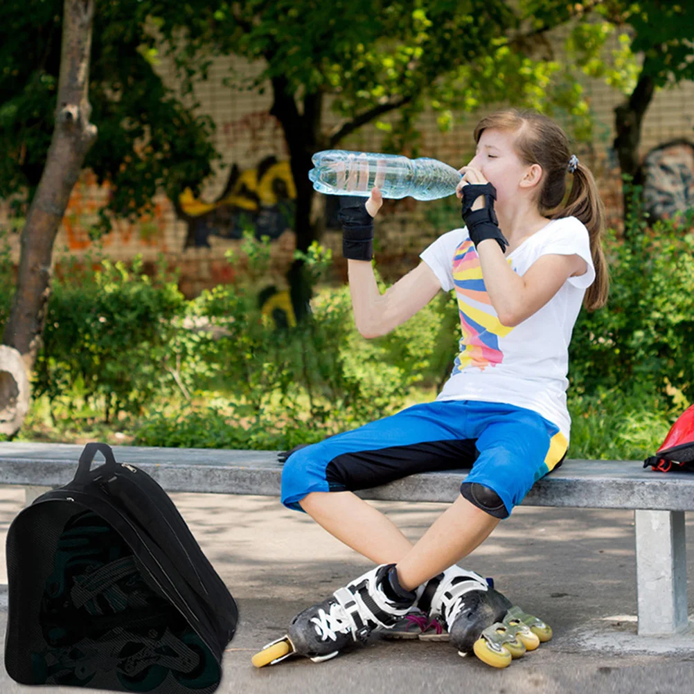 Roller Skating Bag Sneaker Skates Kids Roller Skates Bag Handbag Roller Ski Boot Bag Net Ice Skating Backpack Travel