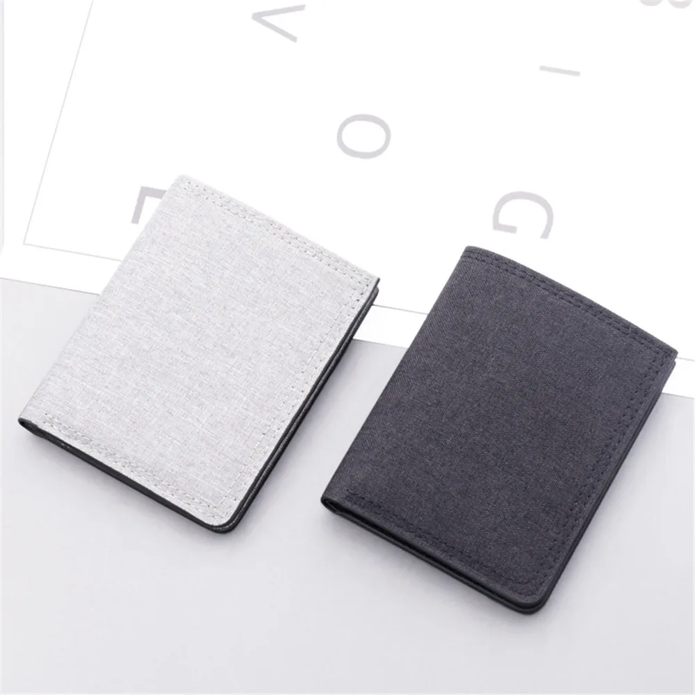 

2021 new Fashion Men Short Wallet Coin Purse Wallet Men's Purse Coin Pouch Card Holder Short vertical canvas wallet