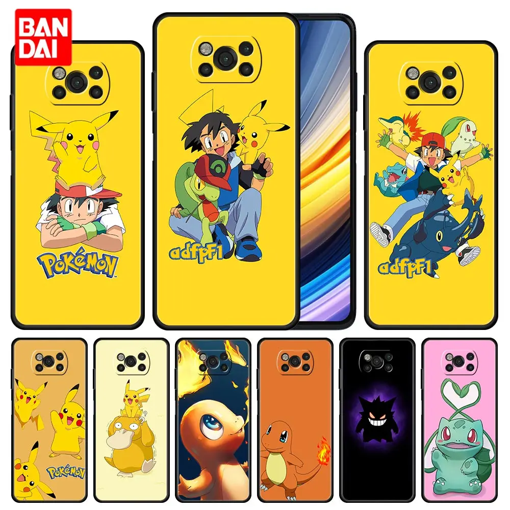 

Cover Case for Xiaomi Mi Poco X3 NFC F3 11t 11Lite M3 X3 Redmi Note 10s 10t 9t 11Pro+ K40 Pro Plus Cell Pokemon Anime Lovely