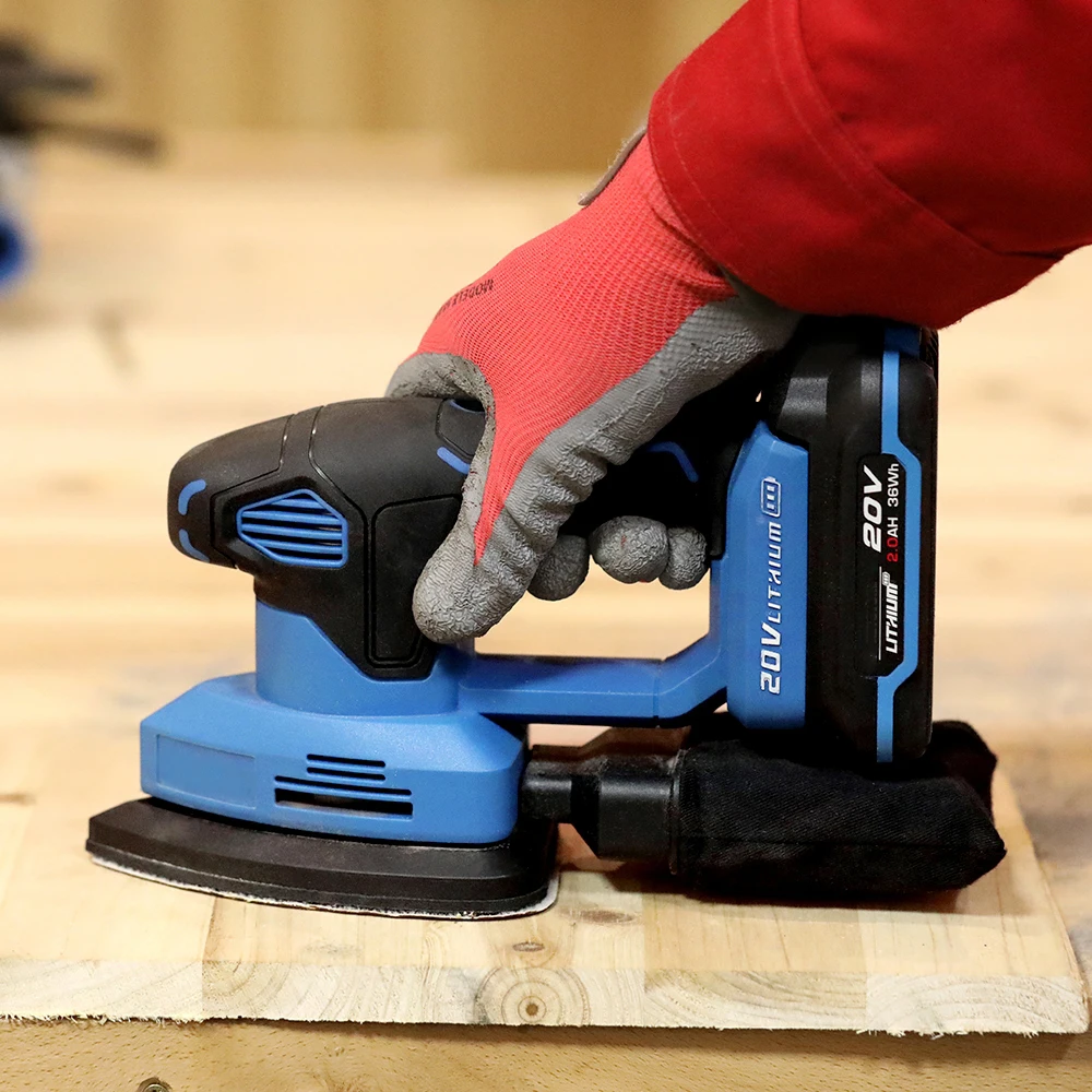 20V Cordless Random Orbit Sander Kit Detail Orbital Sander w