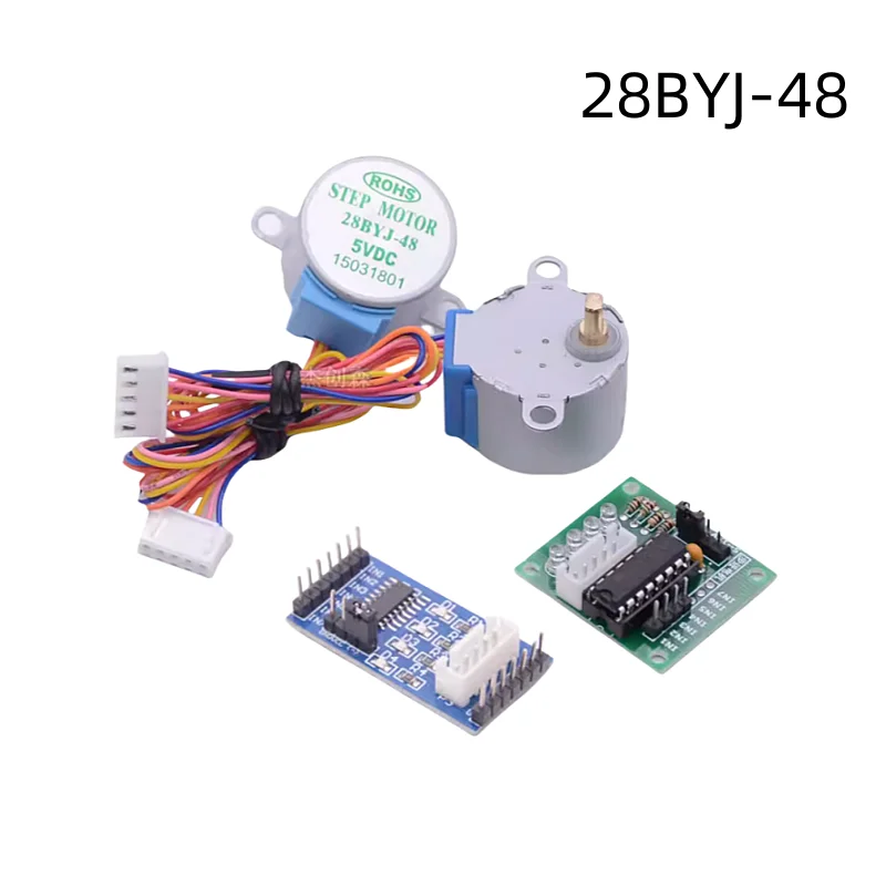 Шаговый электродвигатель 28BYJ-48 4-фазный 5-проводной DC5V/12V привод ULN2003 модуль