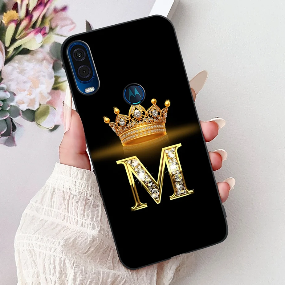 Фото Чехол для Motorola One Vision XT1970-1 XT1970-2, новый роскошный чехол с буквами короны, мягкий силиконовый чехол для телефона Moto One Vision Shell №4