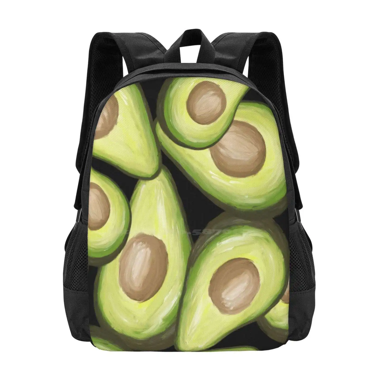 

Avocats Tout Doux ! Pattern Design Laptop Travel School Bags Avocats Vert Marron Doux Avocado Peinture Dessin