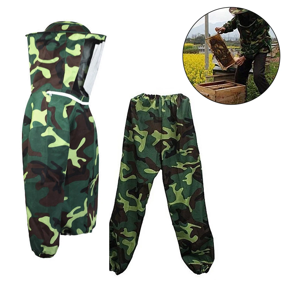 

For Adult Jacket Full Body Durable Safety Multi Use Detachable Home Beekeeping Suit Front Zipper Practical Anti Bee Ventilate