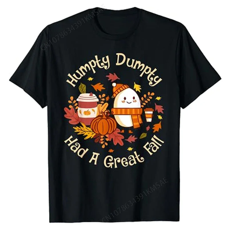Humpty Dumpty Had A Great Fall Happy Yɺll Осенние подарки Футболка Тыквы Кленовые листья День