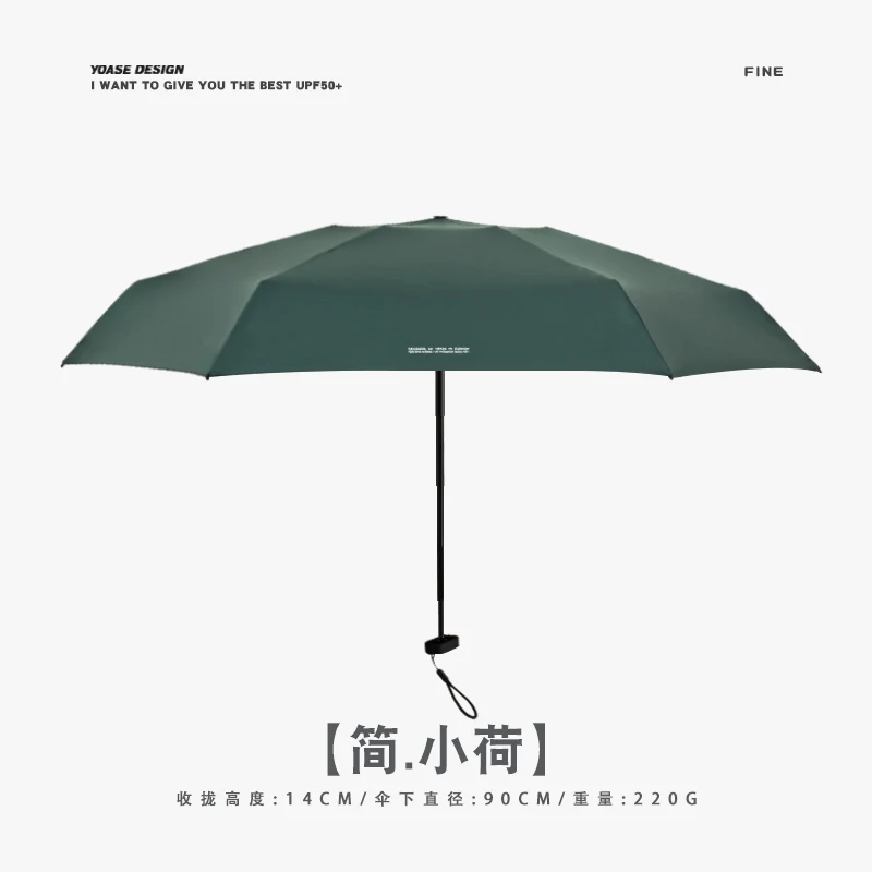 Зонт женский компактный складной плоский портативный солнцезащитный зонтик