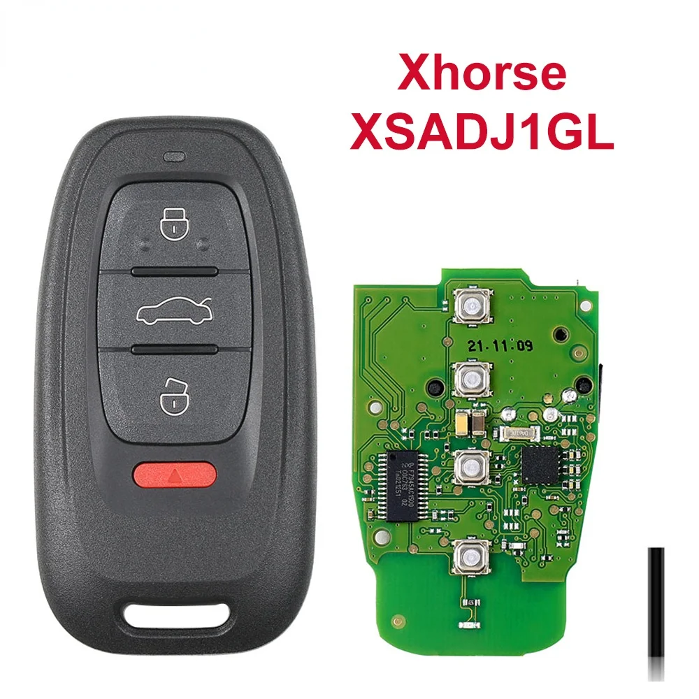 Xhorse XSADJ1GL VVDI 754J смарт-ключ для Audi 315 МГц A6L Q5 A4L A8L с корпусом ключа работает Key Tool Plus