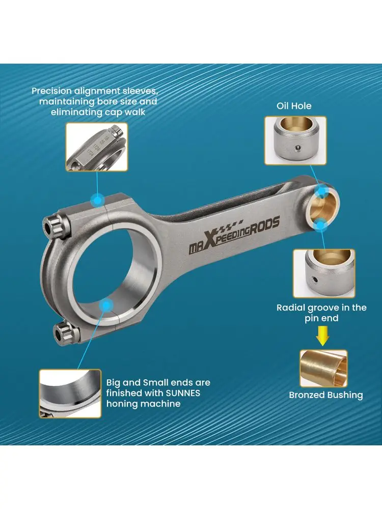 4 стальные шатуны для VW Golf MK1 Rabbit 1 6l Diesel + ARP 2000 болты 136 мм Shot Peen EN24 плавающий поршень