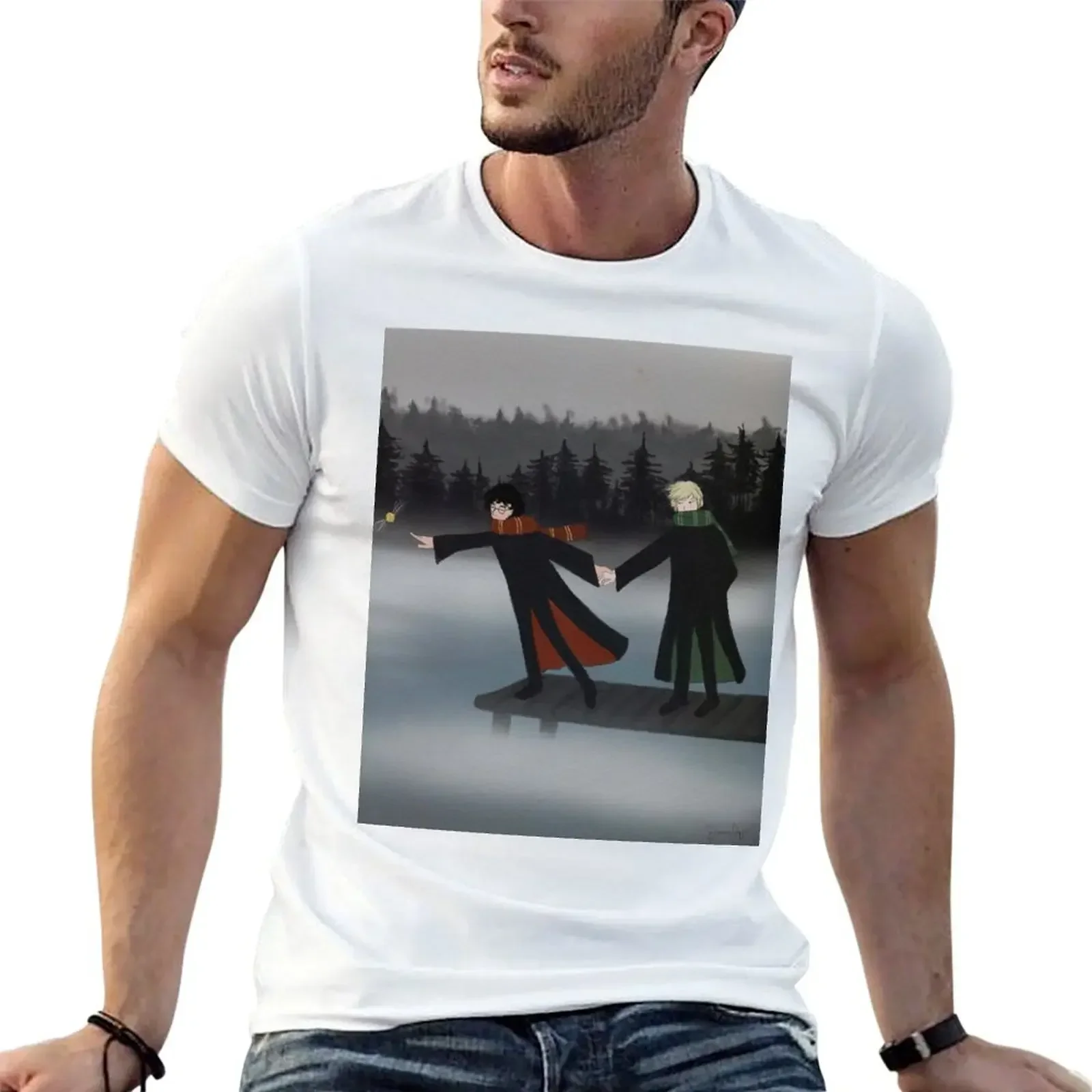 jegry in a foggy day футболка мужская аниме вещи customs дизайн свои собственные графические