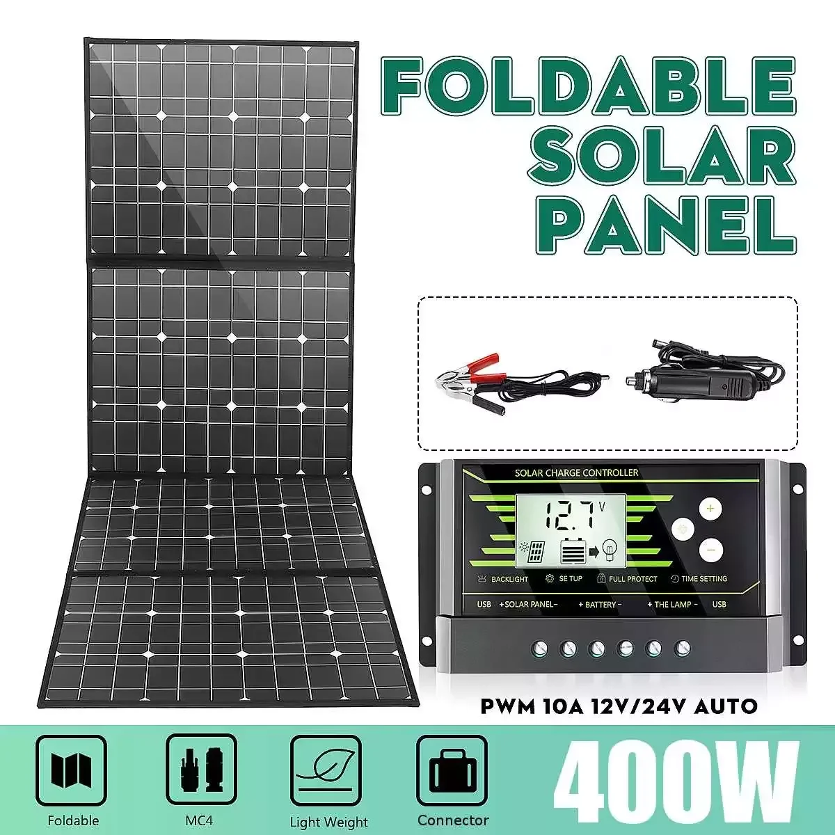 

NEW2023 Solar Panel 18V DC USB Port Outdoor Portable Battery Charger For Phone Car Yacht RV Lights Charging With Controller
