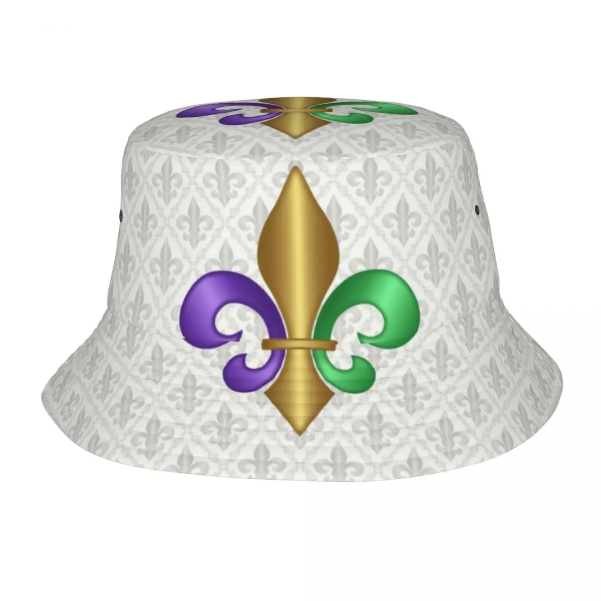 

Cool Colorful Fleur-de-Lis Symbol Unisex Bucket Hats Custom Summer Travel Beach Lily Flower Hats