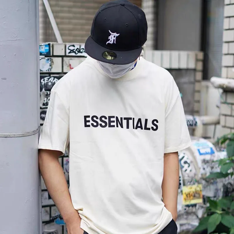 

Essentials Men Fashion T Shirt Casual Loose Short-Sleeved Round Neck Unisex Simplicity T-Shirt