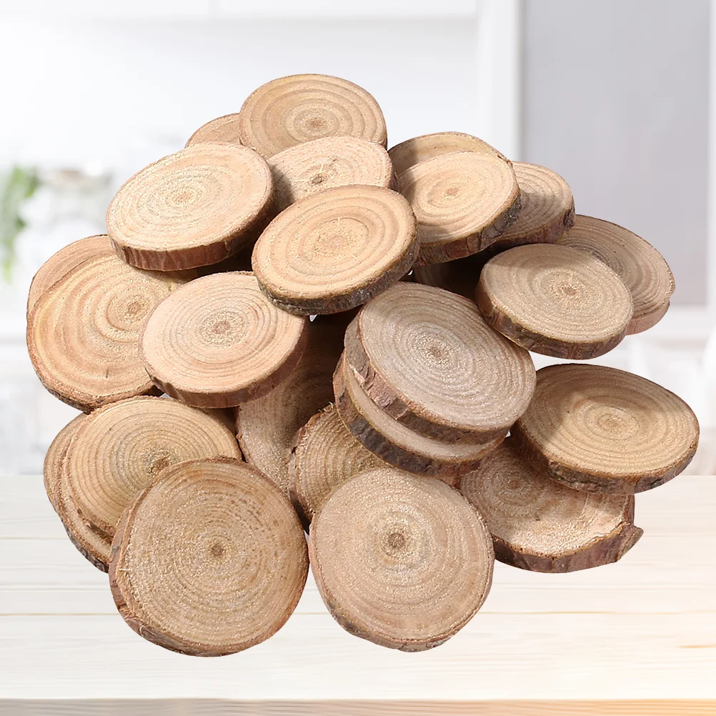 

Wood Slices Tree Wooden Unfinished Rounds Log Shapes Round Natural Slice Slabs Pieces Slab Trunk Craft Circle Ornaments Props