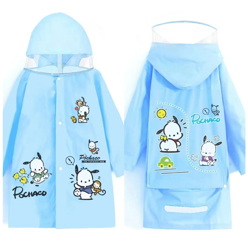 

Sanrio Children's Cartoon Raincoat Kuromi Mymelody Pochacco Waterproof Rain Coat Girl Boy Outdoor Waterproof Rainwear Kid Gift