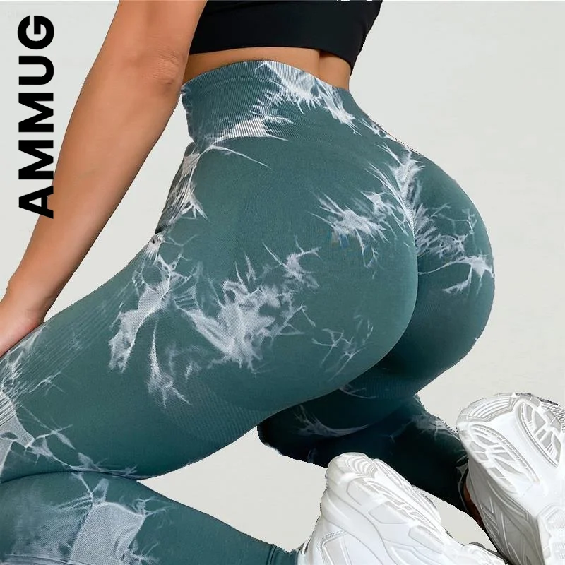 

Ammug Seamless Dye Fitness Women's Leggings Large Size Clothing Push Up Legging Women Gym Yoga Pants Female Sports Leggings