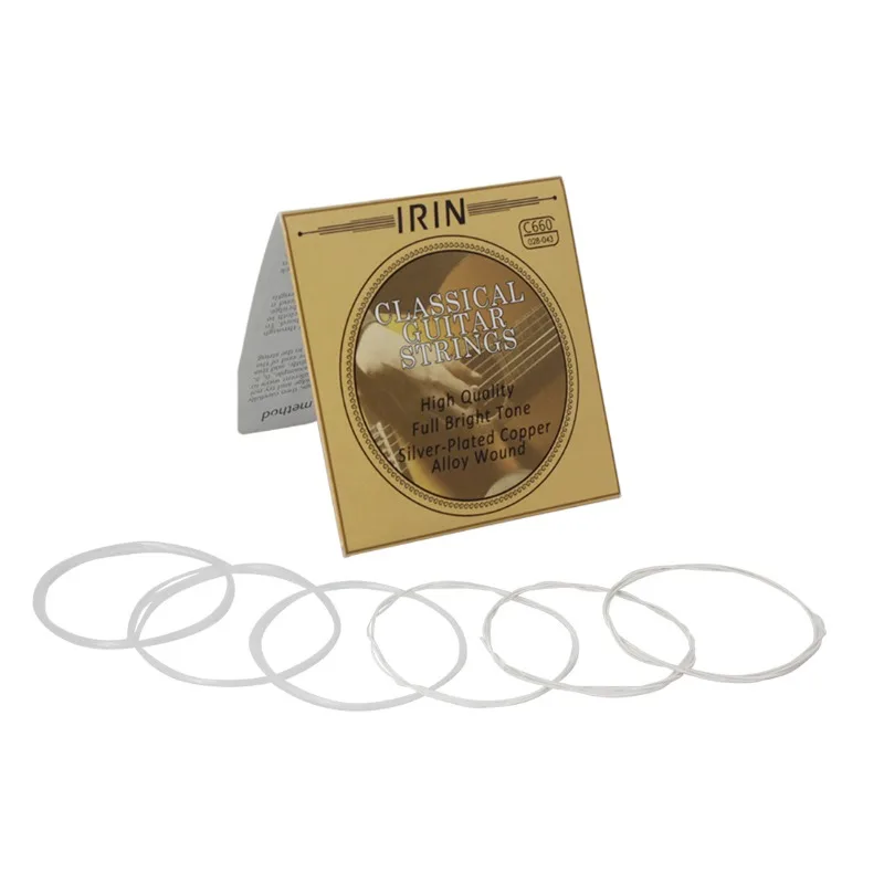 

IRIN New C660 Classical Strings High Standard Tension Classical Guitar Strings Silver Plated Copper Alloy Wrapped Strings