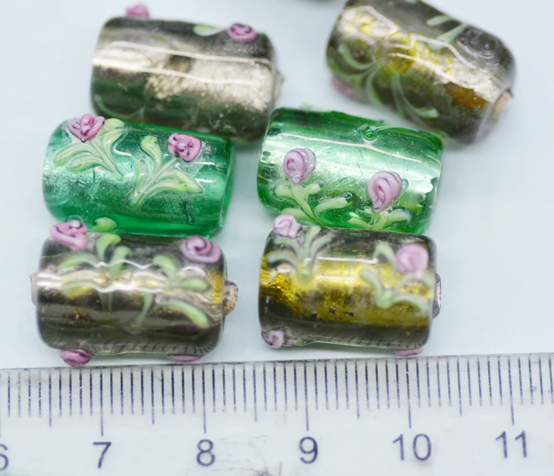 88 шт. бусины в античном стиле 12 х18 мм разные цвета