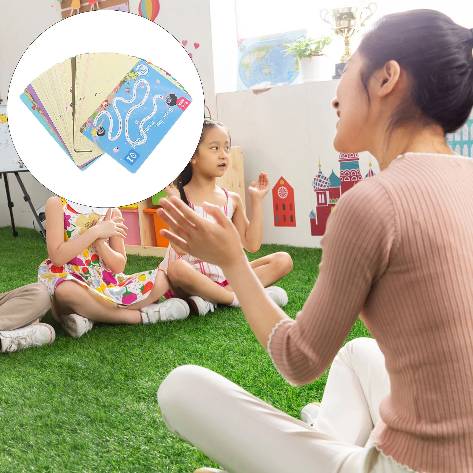 

1 Set of Erasable Line Training Card Pen Line Control Plaything Toddlers Training Toy