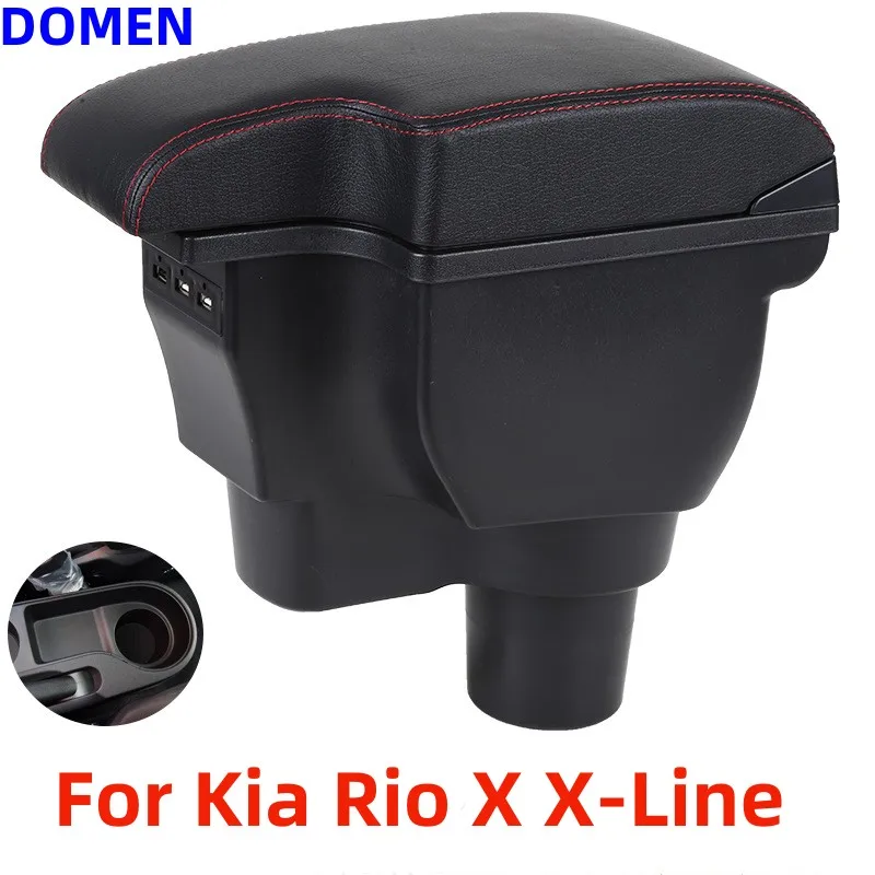 

For Kia Rio 4 Armrest For Kia Rio X X-Line Auto Storage box Car accessories Retrofit parts Interior details 2018 2019 2020 2021
