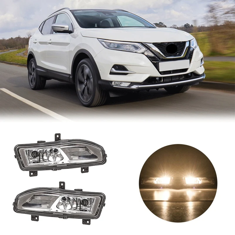 

Fits-Nissan Qashqai 2018-2020 Front Fog Light Lamp Left&Right With Bulb Fog Lamp Assembly