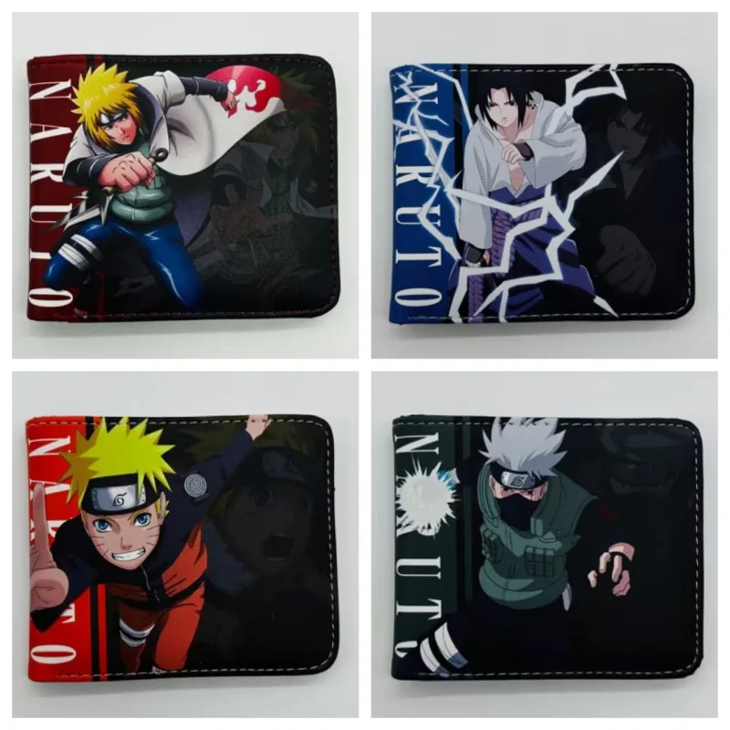 

Naruto Wallet for Kids Anime Figures Uzumaki Naruto Coin Purse Students Portable Card Holder Uchiha Sasuke Cartoon Money Clip