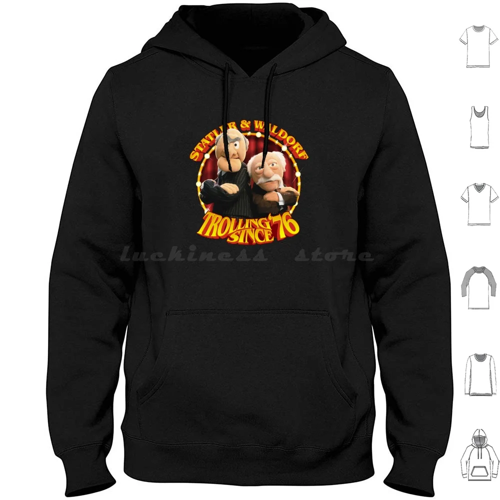 

Троллинг 76 с 1 года, толстовки с капюшоном для фанатов шоу стайлера и вальдорфа, с длинным рукавом, Джим хенсон, демонстрация мема лягушки, показ