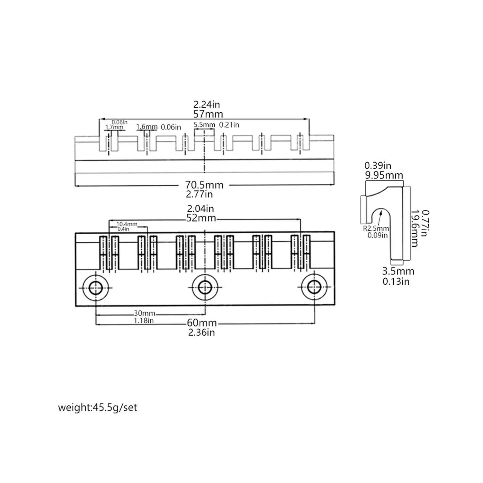Бридж хвостовика часть музыкального инструмента металлическая сверхмощная