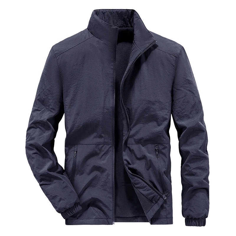 Мужская Длинная ветровка в Корейском стиле повседневная черная большого размера