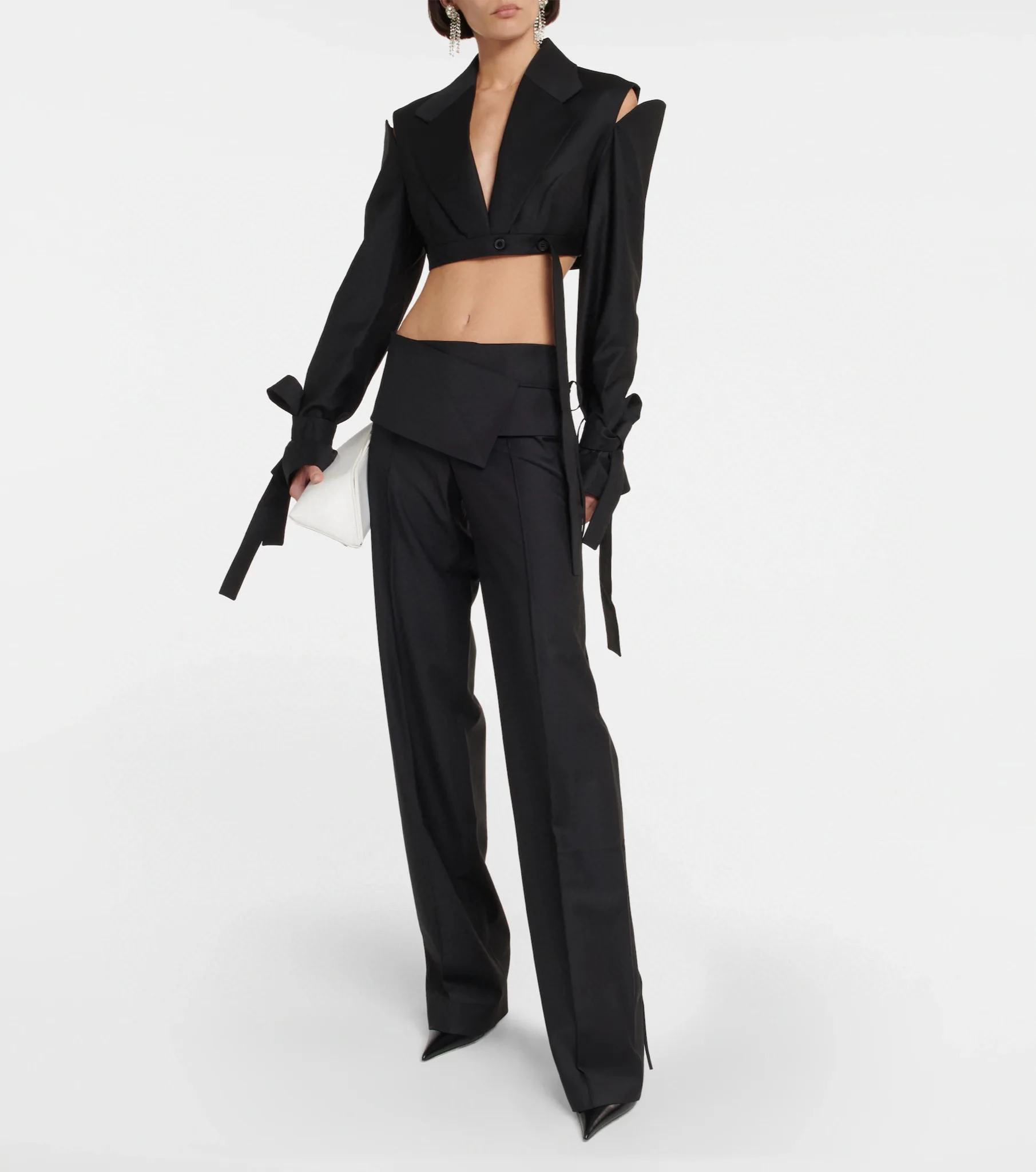 

Женский трикотажный комплект из футболки и брюк, с V-образным вырезом