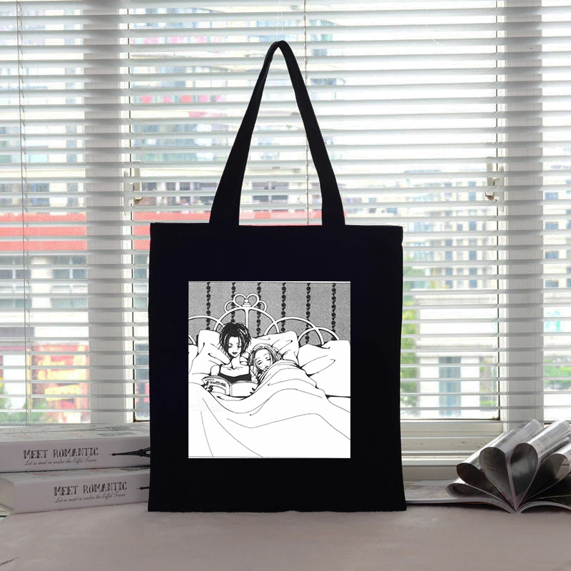 

Nana Anime Print Canvas Bag Women's Shoulder Bag Fashion Large Capacity Letter Shopping Shopper Ladies Hand Bags Women Tote Bags