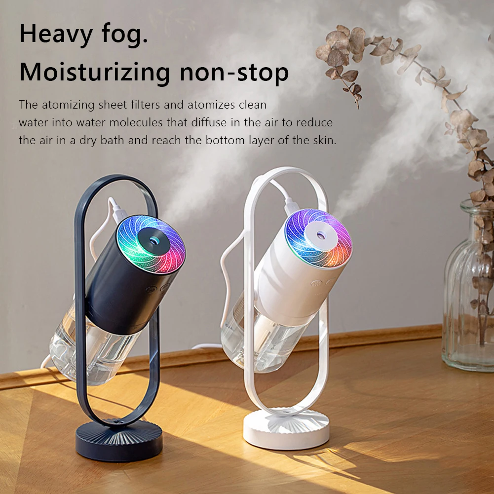 

Rotary Electric USB Air Humidifier with LED Night Light Projection Aroma Oil Diffuser Home Purification Atomizer Mist Sprayer