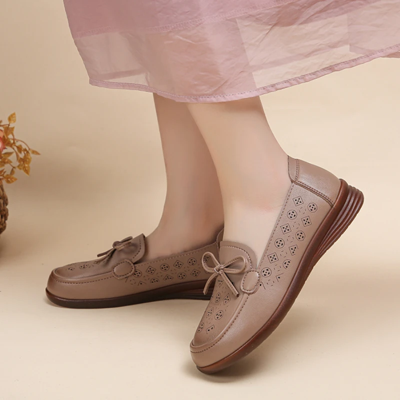 Туфли женские на низком каблуке оксфорды с геометрическим рисунком Повседневная