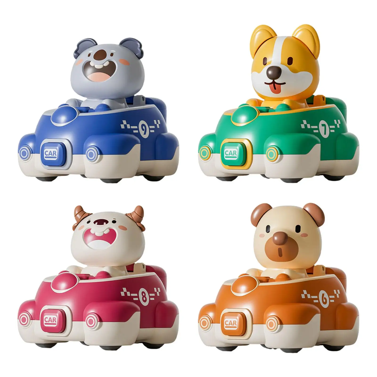 

Animal Cars Toy' Toy Car Interactive Toys Educational Friction Car Toy for Kids Boys Girls Birthday Gift Preschool Toddlers