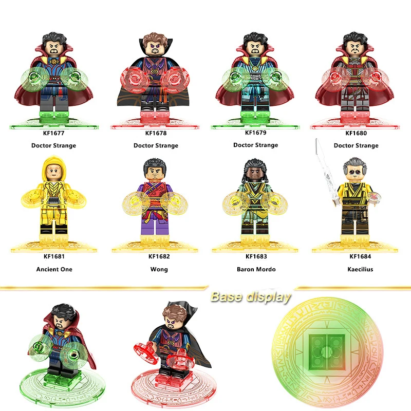 

Marvel kawaii anime figure superhero Doctor Strange model action figure mini assembled building blocks kids blocks toys gift