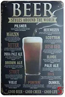 

Beer Posters Vintage Metal Tin Signs 30 x 20cm, Unique Retro Decorations for Lounge/Bar/Cafe/Home/Garage/Man Cave/Gas Station
