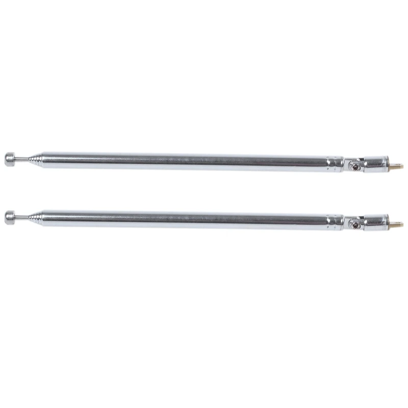 

Botique-2X Metal Part 7 Telescopic AM, FM Radio Antenna Length 75 Cm Long Silver