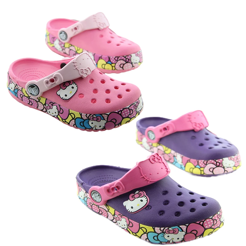 

Детские сникерсы Disney, обувь принцессы Hello Kitty, Нескользящие сандалии Baotou, пляжная обувь, Тапочки для косплея, подарок на день рождения