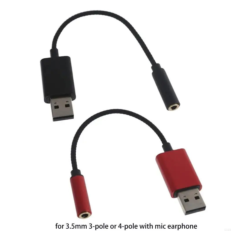 A2BD USB до 3 5-мм аудио-адаптер USB-кабель AUX с 4-полюсным микрофоном TRRS