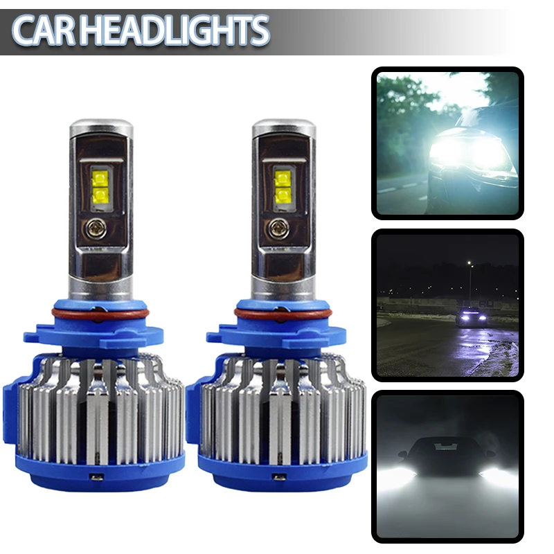 

2pcs H4/H7 Car Headlight Bulbs Auto Fog Lamps 70W 4800LM Automobile Headlamps 6000K White Crane Super Bright Lights