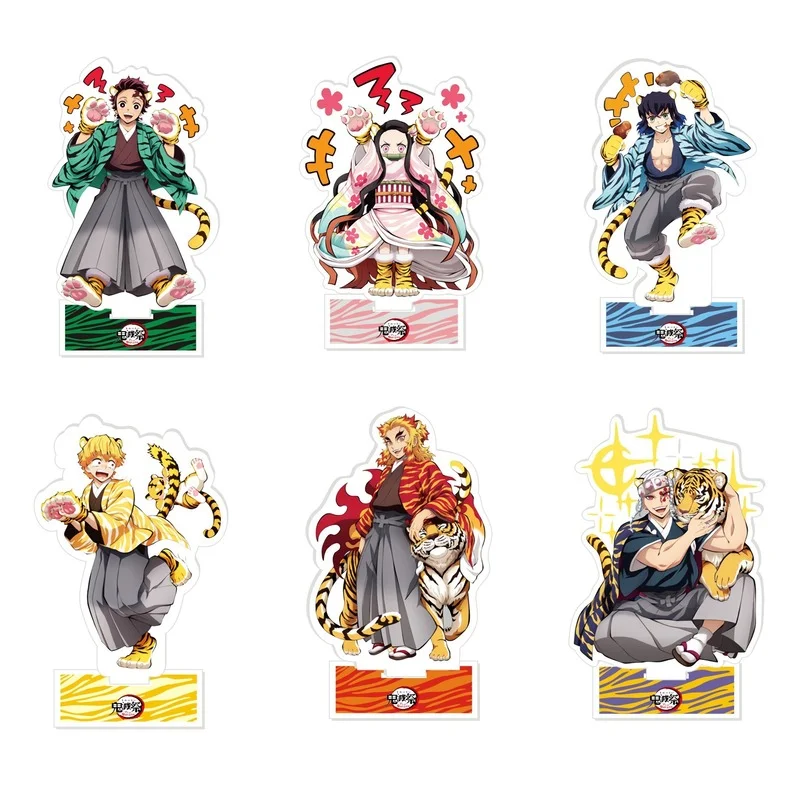 

1 Pcs New 10cm Anime Demon Slayer Kimetsu No Yaiba Acrylic Stand Model Rengoku Kamado Nezuko Plate Desk Action Figure Toys Gifts
