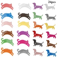 24pcs silicone drink marker decorative mini dog cat animals wine glass charm glass identifier for cocktails drinking cup sign