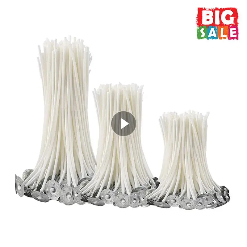

100Pcs/lot Candle Wicks Low-Smoke 2.5/4/5/6/7/9/15/20cm Cotton Wax Core For DIY Kerosene Lamp Wax Line Accessories Candle Making