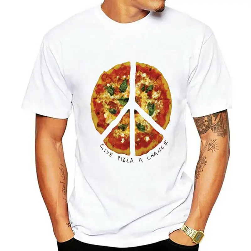 

Give Pizza A Chance World Peace Love Men Women Unisex T Shirt Tank Top Vest 830