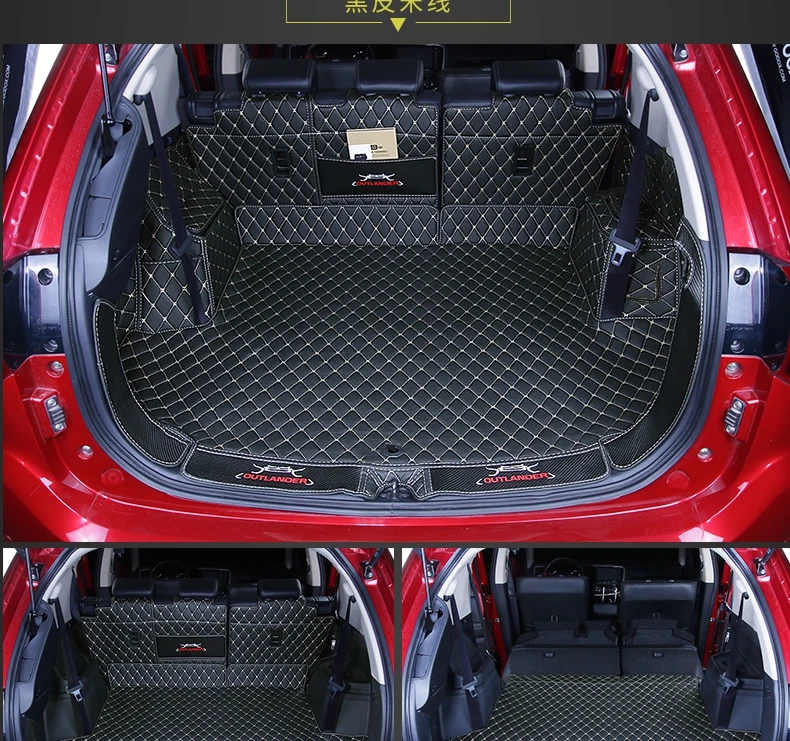 

High-quality leather Full-enclosed 3D car trunk mat modified boot mat for Mitsubishi Outlander 2013-2022 ,Car-Styling