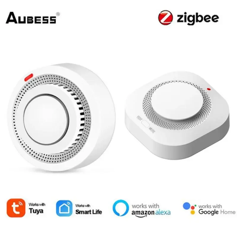 

NEW Smart Smoke Zigbee Smart Fire Smoke Sensor Fire Alarm 85DB Smart Life Control Fire Protection Home Security Alarm