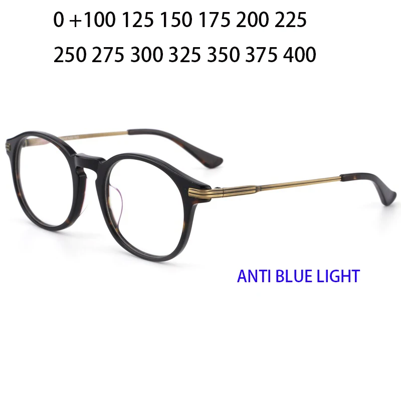 

Cubojue Tortoise Reading Glasses Male 0 +100 125 150 175 200 225 250 275 300 325 Computer Black Eyeglasses Frame Men Anti Blue